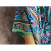 Bluzki damskie koszule artystyczne nadruk letnia plażowa odzież długa kardigan kimono bawełniany bawełniany tunik