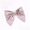 دبوسات الشعر أوروبا America Girls Hairdress Hairdress الأطفال القطن وقماش الكتان Llowtail Butterfly Hairpins أحادية اللون تسليم Dhibb