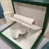 HJD Lüks Yüksek Kaliteli Yeşil İzleme Kutusu Kılıf Kılıfları Kağıt Poşetler Sertifika Ahşap Kadın Erkekler İçin Orijinal Kutular Saatler Hediye Çantaları 290y