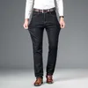 Jesienne jeansy męskie męskie dżinsy męskie bawełniane odcinki swobodne niebieskie czarne spodni proste spodnie męskie plus size 29-38 40 211009 L230726