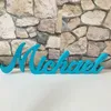 Otros suministros para fiestas y eventos Signo de nombre de bebé de madera personalizado decoración de pared de jardín de infantes bautismo de boda antiguo negro personalizado 230725