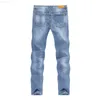 Mann Jeans Marke Frühling Und Herbst Dünne Gerade Regelmäßige Schnitt Hellblau Stretch Fashoin Männer Kleidung der Männlichen Lange Hosen 210318 L230726