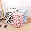 Storage Baskets New Print Laundry Basket Portable Foldable Home Laundry Storage Bag Cotton Hamper for Kids Toys Dirty Clothes Basket R230726