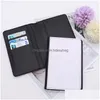 Sublimation Blanks Porte-passeport vierge Er Wallet pour les cartes de crédit d'identité d'entreprise Drop Delivery Office School Emballage industriel Chaleur Pr Dhtbp