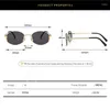 Lunettes de soleil mode Hip Hop Style sans cadre femmes hommes 2023 Design ovale lunettes de soleil sans monture lunettes UV400 lunettes