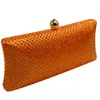 Sacs de soirée Usine directement en gros Orange Crystal Diamond Purse Clutch Boxed Bag and Embrayages 230725