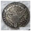 Artes e Ofícios Moedas dos Estados Unidos 1800 Busto Drapeado Latão Banhado a Prata Dólar Carta Borda Copiar Moeda Drop Delivery Home Garden Dhgap