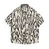 Men's Jackets 2023 Hawaiian Mens Beach Shirt Short Sleeve Oversized Printing Coconut Tree Pattern Male Clothes Harajuku Tops Summer Fashion