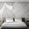 カスタム壁画の壁紙モダンミニマリストの葉の静脈テクスチャリビングルーム寝室の背景ホーム装飾287b