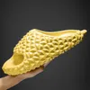 Sandales Durian pour femmes en été portant 2023 nouvelles pantoufles intérieures antidérapantes à semelle épaisse pour couples masculins Mens Fashion Designer Slides Sliders Jaune