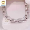 Designer smycken GRA -certifikat 925 Sterling Silver VVS Moissanite Hip Hop Cuban Link Chain