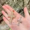 Custom Baguette Iced Out 925 Sterling Silver Vvs Moissanite Cross Pendant