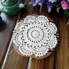 Table Mats Handmade Crochet Hook Flower Garden Hollow Woven Retro Placemat Simple Modern Lace Insulation Tablecloth Round