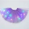 14 stijlen kids LED Jurk met Lichten Ster Pailletten Tutu Zomer Puffy Lichtgevende Meisje Jurken voor Stage Performance Party gaas Rok M1418ZZ