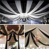 Inne imprezy imprezowe zapasy biały sufit ślubny Drapes Drapy Dach Baldachy Draping Draping Fabric Szyfonowa zasłona do ceremonii imprezowej El Dekoracja 230726