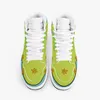 diy basketball shoes mens womens green flower trainers outdoor sports 36-48