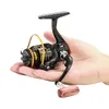 Acessórios de pesca Full Metal Mini Winter Ice Fishing Reel Pequeno Spinning Reels Carpa Raft Roda de Pesca para Acessórios de Peixe Engrenagem de Água Salgada 230725