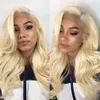 613 Blonde Maagd Menselijk Haar Body Wave Full Lace Frontale Pruik Braziliaans haar Indiase haar Maleisische Haar Peruaanse Haar Birmese Haar