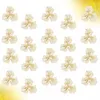 Güneş gözlüğü 20pcs Rhinestone İnci Sızıntıları Metal Çiçek Düğmeleri Broş alaşımları DIY zanaat takıları yapım düğün malzemeleri