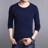 Мужские свитеры бренд Pure Color Wool Sweater 2023 Осень и зимняя модная бизнес повседневная вязаная рубашка.