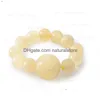 Band Rings Natural Stone Beads Elastic Rope Strand Tiger Eye Rose Quartz Crytal Nail Ring For Women Fashion Jewelry Drop Delivery Dhjtr