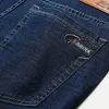 Mäns vår sommar bomulls jeans män hög kvalitet berömda märke denim byxor mjuka raka byxor man jean stor storlek 40 42 44 46 210318 l230726