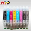 8 pc set R2400 auto reset chips for Epson stylus po R2400 printer T0591-T0599 ink cartridge permanent chip ciss and refill280b