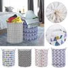 Paniers de rangement grande capacité fermeture pliable panier à linge coton enfants jouets seaux vêtements organisateur vêtements panier de rangement R230726