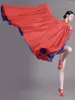 Vêtements de scène avant et arrière jupe de Ballet moderne femmes en mousseline de soie adulte Flamenco longue salle de bal danse classique