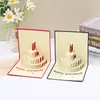 3D Pop Up Birthday Cards Happy Birthday Card Postcards Birthday Cake Greeting Cards Gift Party Decorations W0070