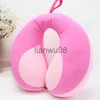 Almohadas para niños Newbron Travel Neck Pillow UShape para el reposacabezas del coche Cojín de aire Asiento de coche para niños Soporte para la cabeza Infant Baby x0726