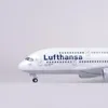 Modèle d'avion 1/160 échelle 50.5CM compagnie aérienne A380 Lufthansa modèle d'avion W lumière et roue moulé sous pression en plastique avion en résine pour Collection 230725