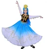 Stage Wear Xinjiang National Female Clothes Chinese Folk Dance Costumes Oriental Dress Colorful Performance