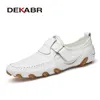 Chaussures habillées DEKABR Mode Mocassins Hommes En Cuir Véritable Doux Confortable Slipon Mocassins À La Main Homme Casual Drive Marche De Luxe Loisirs 230726