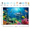 Background Material Underwater World Dolphin Coral Seagrass Aquarium Theme Photography Background Children's Birthday Party Decoration Background X0725