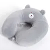 Pillows Creative Cartoon Bear Shape Adult Baby Pillow Travel Ushaped Pillow Neck Pillow Car Seat Office Airplane Sleeping Cushion x0726