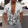 Camicie casual da uomo Camicetta a maniche corte da uomo tropicale hawaiana stampata in 3D Camicetta a maniche corte da vacanza al mare Harajuku 5xl Maglietta oversize da uomo 230726