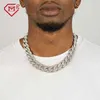 Hiphop Men Jewelry Miami Cuban Link Chain 20mm 925 Sterling Silver Iced Out Moissanite Cuban Chain