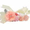 Ceintures Rose Fleur Sash Ceinture Demoiselle D'honneur Maternité Po Prop Bébé Fille Douche Ivoire Shabby Accessoires De Mariage De Mariée