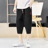 Herenbroek 5XL Shorts Zomer Dunne Casual Trendy Merk Grote Maat Losse Jeugd Japanse Lange Broek Linnen