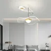 Ljuskronor nordisk minimalism rörlig akryl lotus blad led belysning för vardagsrum kök matbord hängande lampor fixturer