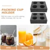 Koppar Saucers Packing Bag Shop Supply Drabla Cup Holder Takeaway Four-Hole Tray Portable Coffee