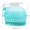 Dog Cat Bath Brush Comb Silicone Rubber Pet Massage Brush Hair Fur Grooming Cleaning Brush Soft Shampoo Dispenser for Short Long Haired Dogs and Cats Washing