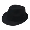 Берец танцевальный спектакль Small Fedora Hat Panama Billycock Seaside Leisure Beach Sun Simple Solid Color Trilby Cap для женщин мужчин