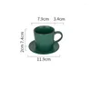 Cups Saucers Ceramic Coffee Cup Europe Retro Tea Set Spoon Saucer Household Afternoon Sea Sublimation Blanks