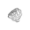 Кластерные кольца большая роза 925 стерлинговых серебряных украшений с чистым CZ