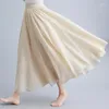 Skirts Ladies Soft Comfortable Large Hem A-line Women Fashion Casual Chiffon Black Long Skirt Female Girls Outerwear Clothes