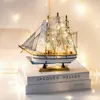 装飾的なオブジェクト図形の木製ヨットモデルオフィスリビングルーム装飾工芸品航海装飾創造モデルホームデコレーションバースデーギフト230725
