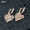 2022 Nya örhängen Rose Gold Color Dangle örhängen Stylish Hollow Out Heart Shaped French Hook Earring for Women Jewelry L230620