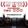 21Pcs Full Set Interior Decoration Trim Kit For Jeep Wrangler JK 2011-20172308